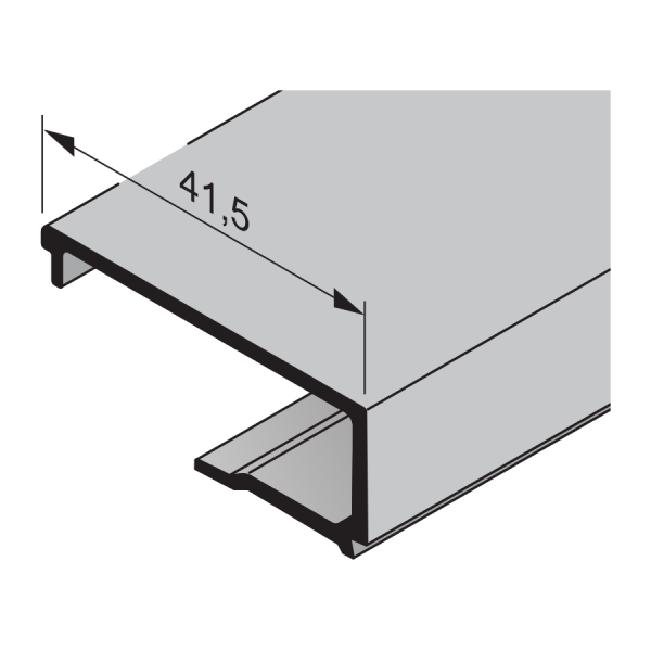 Aluminiowa listwa przyszybowa do drzwi bocznych GA008, grubość wypełnienia 6 mm, eloksalowana, E6/ C0, sprzedaż na metry
