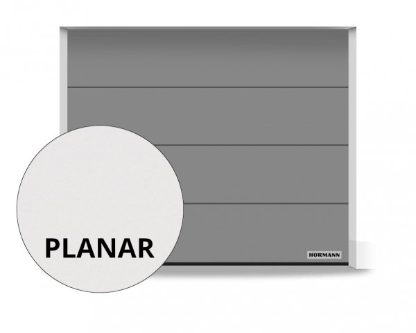 Brama RenoMatic 2750 x 2125 mm, Przetłoczenia L, Planar, kolor CH 9007 Matt deluxe szare aluminium + prowadzenie Z
