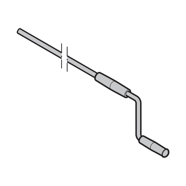 Awaryjna korba ręczna przedłużona o 700 mm do napędów DD17-DD180, Ø 12 mm