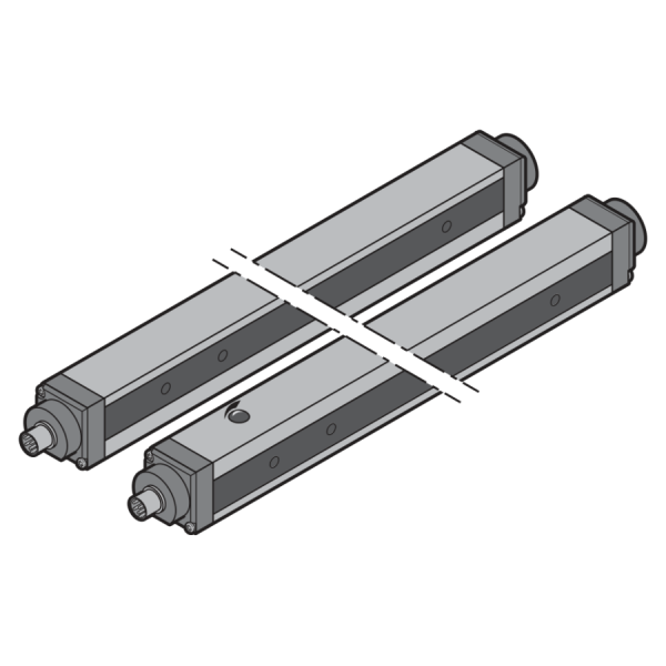 Krata świetlna ELG, wysokość 1490 mm, raster 60 mm, kabel 1×10 m i 1×15 m