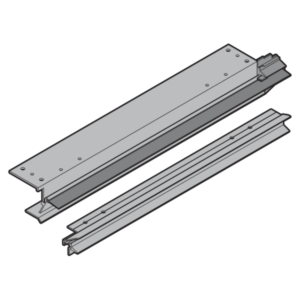 Zestaw: kątownik zakończeniowy z uszczelką wargową, profilem nośnym uszcvzelki, zabezpieczeniem przed przytrzaśnięciem, montaż po stronie zamykania