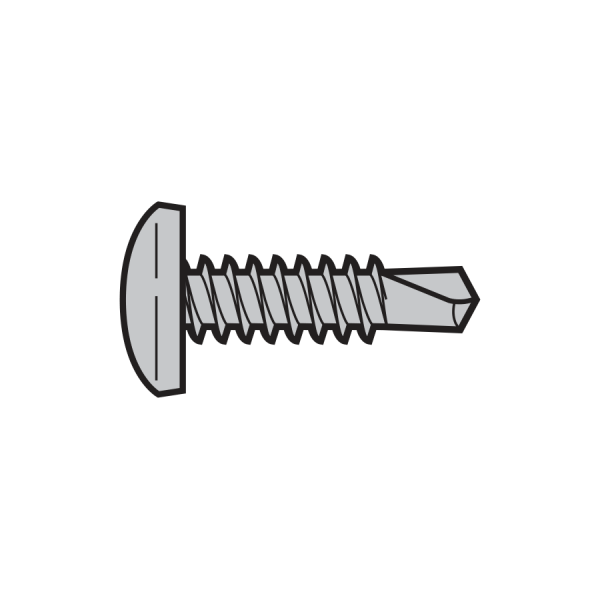 Wkręt samogwintujący z łbem walcowym, 4,8 × 19 mm, ocynkowany