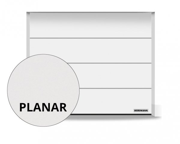 Brama RenoMatic 3000 x 2250 mm, Przetłoczenia L, Planar, kolor CH 9016 Matt deluxe biały + prowadzenie Z