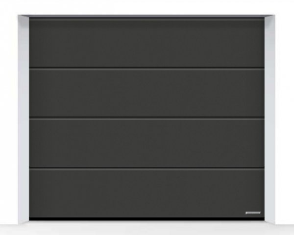 Brama LPU 42 2500 x 2125 mm, Przetłoczenia L, Decograin, Titan Metallic CH 703 + prowadzenie Z