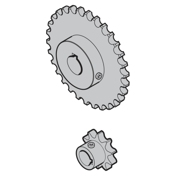 Koło łańcuchowe 1/2”, z=15, Ø 25 mm do wału napędowego K09