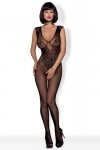 OBSSESIVE N112 BODYSTOCKING CZARNE WZORZYSTE 50005-11
