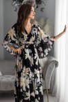 NATALIA FLOWERS SUKIENKA CZARNY 74001-2