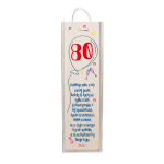 Skrzynka drewniana na wino - prezent - 80 urodziny