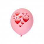 Balon różowy - serduszka