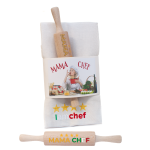Zestaw prezentowy ściereczka kuchenna i mini wałek MAMA CHEF