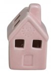 DOMEK CERAMICZNY RÓŻOWY DUŻY LED 6x5,5x10 cm
