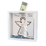 Pozłacana skarbonka MDF Pierwsza Komunia Święta