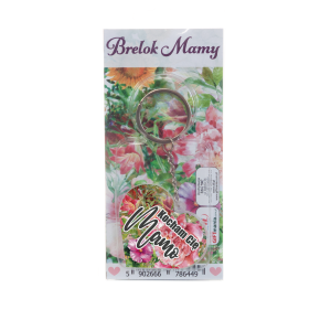 Breloczek do kluczy serce Kocham Cię Mamo w ozdobnym opakowaniu 