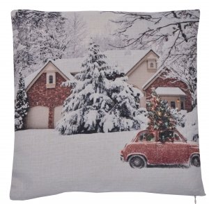 PODUSZKA ZE ŚWIĄTECZNYM NADRUKIEM 45x45 CM