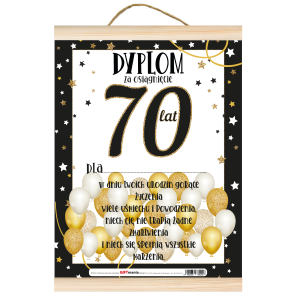 Dyplom za osiągnięcie 70 lat