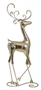 RENIFER METALOWY ZŁOTY DUŻY 23x11x60 cm