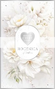 Karnet Rocznica Ślubu z wymiennymi cyframi