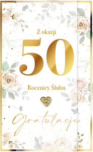 Karnet LUX 50 Rocznica Ślubu.