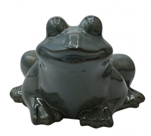 ŻABA CERAMICZNA ZIELONA ŚREDNIA 22x21x17,5 cm