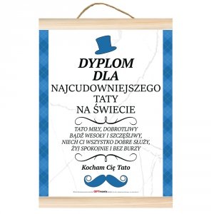 Dyplom Dla Najcudowniejszego Taty na świecie