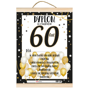 Dyplom za osiągnięcie 60 lat