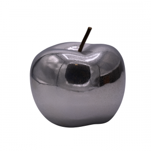 JABŁKO CERAMICZNE SUGAR SILVER ŚREDNIE 12x12x12 cm