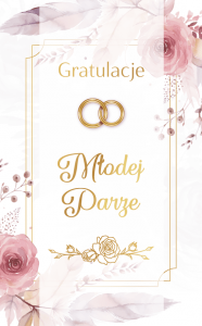 Karnet  Gratulacje Młodej Parze