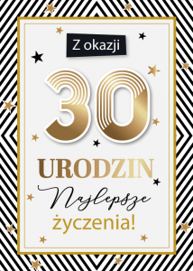 Karnet 30 Urodziny Najlepsze Życzenia