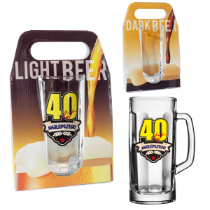 Kufel do piwa 40 lat w ozdobnym opakowaniu.500 ml
