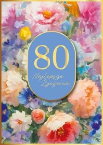 Karnet 80 Najlepsze Życzenia