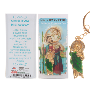 Breloczek do kluczy św. Krzysztof mix kolorów