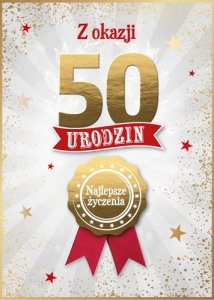Kartka z kopertą Z Okazji Twoich 50 Urodzin
