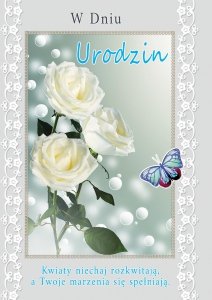 Karnet okolicznościowy z kopertką W Dniu Urodzin