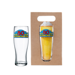 Szklanka do piwa w ozdobnym opakowaniu eco 80 lat, 500 ml