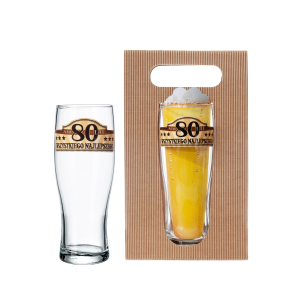 Szklanka do piwa w ozdobnym opakowaniu eco 80 lat, 500 ml