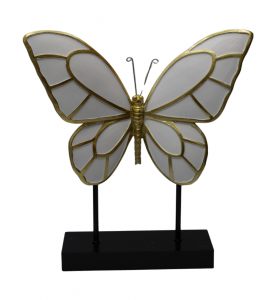 DEKORACJA MOTYL BIAŁY 30x9x32,5 cm