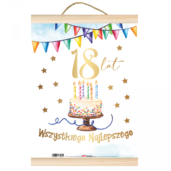 Pozłacany Dyplom 18 LAT