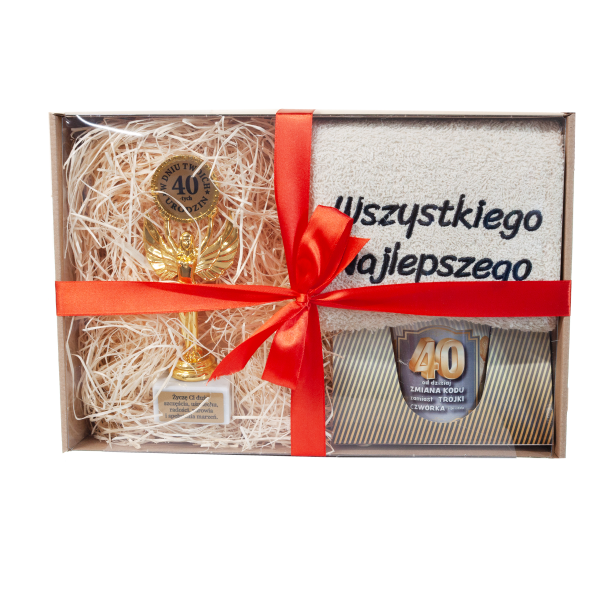 Zestaw prezentowy 40 URODZINY  w ozdobnym opakowaniu
