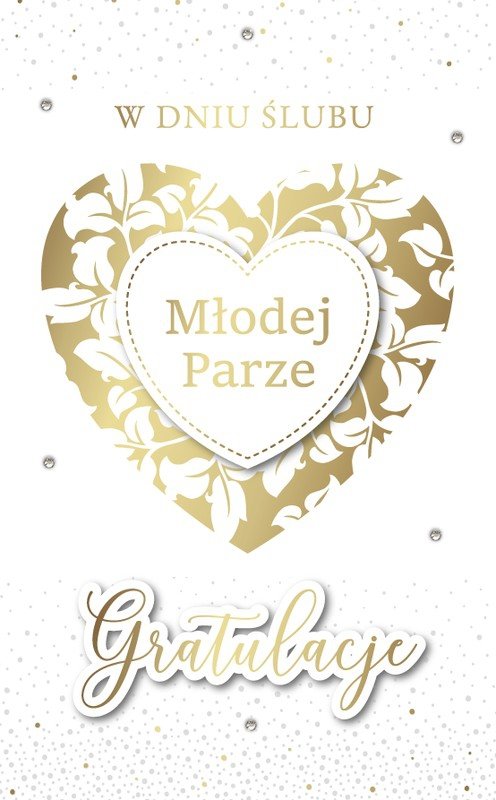 Kartka LUX z kopertą W Dniu Ślubu Gratulacje