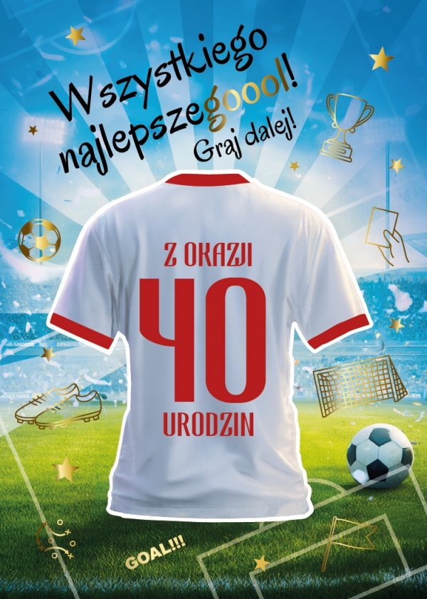 Kartka z kopertą Wszystkiego Najlepszego Z Okazji 40 Urodzin