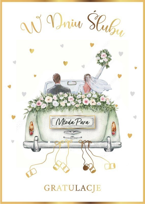Kartka z kopertą Gratulacje W Dniu Ślubu