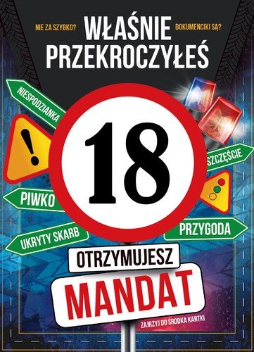 Kartka z kopertą Z Okazji Twoich 18 Urodzin
