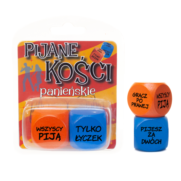 Zestaw Kości Imprezowych &quot;PANIEŃSKIE&quot; Rozmiar produktu 10x12.5 cm