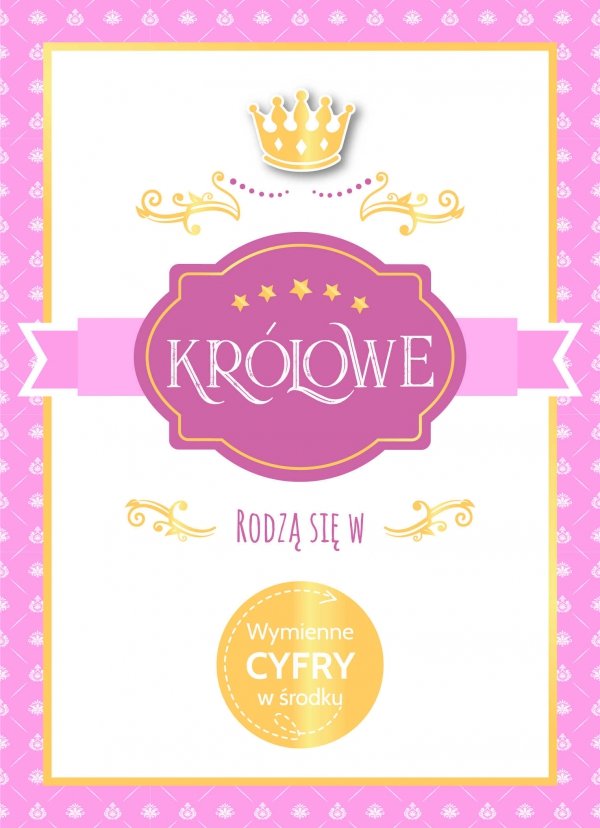 Karnet W Dniu Urodzin ( z wymiennymi cyframi)